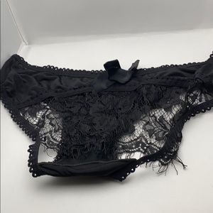 Black lace panties